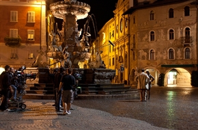 Trento-Riprese in piazza Duomo